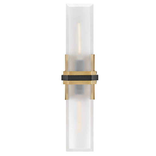 Hinkley Lighting Kipton 2 Light Sconce, Heritage Brass/Clear/Etched - 50942HB-BK
