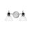 Hinkley Lighting Argo 2-Light Bath Vanity Light | Chrome Finish | Industrial Vanity Light Above the Bathroom Mirror | Hardwired Damp Rated | 51112CM