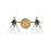 Hinkley Lighting Argo 2-Light Bath Vanity Light | Chrome Finish | Industrial Vanity Light Above the Bathroom Mirror | Hardwired Damp Rated | 51112CM