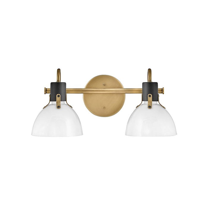 Hinkley Lighting Argo 2-Light Bath Vanity Light | Chrome Finish | Industrial Vanity Light Above the Bathroom Mirror | Hardwired Damp Rated | 51112CM