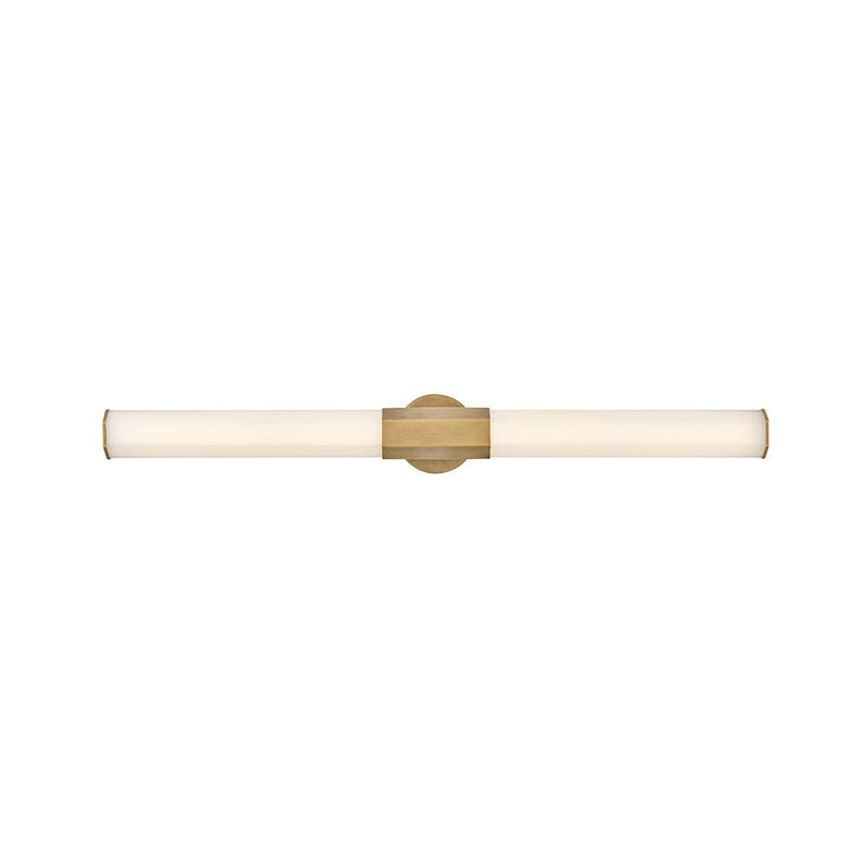 Hinkley Facet 40in 48W LED Vanity Light | Modern Heritage Brass Steel and Etched Opal Glass | Bathroom Vanity | 4 x 5 x 40 in | Model 51154HB