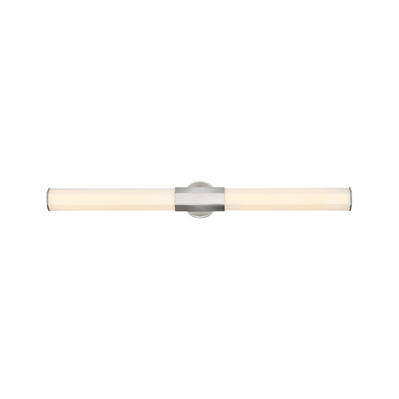 Hinkley Facet 40in 48W LED Vanity Light | Modern Polished Nickel Steel and Etched Opal Glass | Bathroom Vanity | 4 x 5 x 40 in | Model 51154PN
