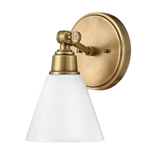 Hinkley Lighting Arti 1 Light Bath Wall Sconce, Cased Opal