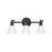 Hinkley Lighting Arti 3-Light Bath Vanity Light | Black Finish | Cased Opal Glass Shade | Transitional Vanity Light | Hardwired Damp Rated | 51183BK