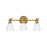 Hinkley Lighting Arti 3-Light Bath Vanity Light | Black Finish | Cased Opal Glass Shade | Transitional Vanity Light | Hardwired Damp Rated | 51183BK