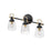 Hinkley Lighting Easton 3-Light Bath Vanity Light | Black Finish | Industrial Vanity Light Above the Bathroom Mirror | Hardwired Damp Rated | 51273BK