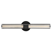 Hinkley Lighting Georgette LED Vanity, Black/Clear Fluted Crystal - 51312BK