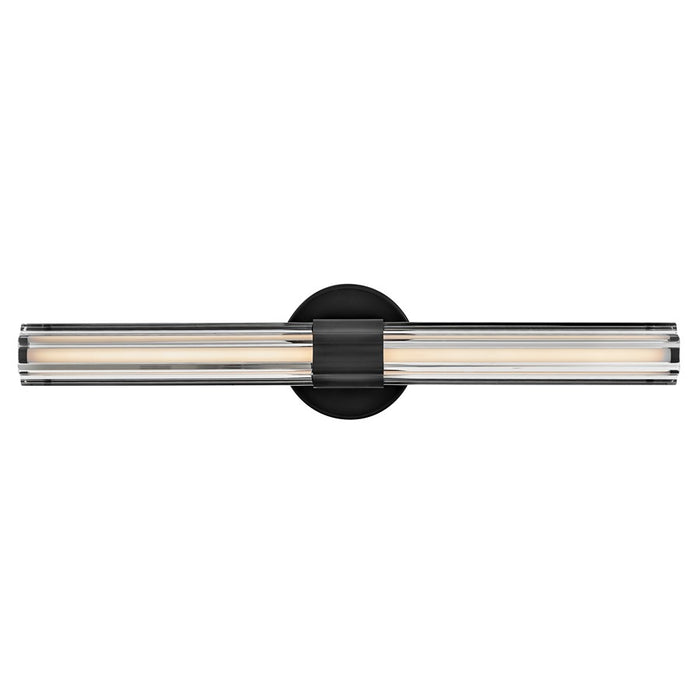 Hinkley Lighting Georgette LED Vanity, Black/Clear Fluted Crystal - 51312BK