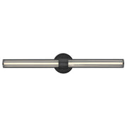 Hinkley Georgette 32in 1-Light Bath Vanity | Transitional Black Steel and Clear Fluted Crystal | Bathroom Vanity Light | 4 x 32 x 5 in | Model 51313BK