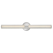 Hinkley Georgette 32in 3-Light Bathroom Vanity Light | Transitional Polished Nickel Steel and Clear Fluted Crystal | Bathroom Vanity | 4 x | Model 51313PN