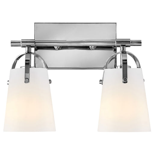 Hinkley Lighting Foster 2 Light Vanity, Chrome/Etched Opal - 5132CM-OP