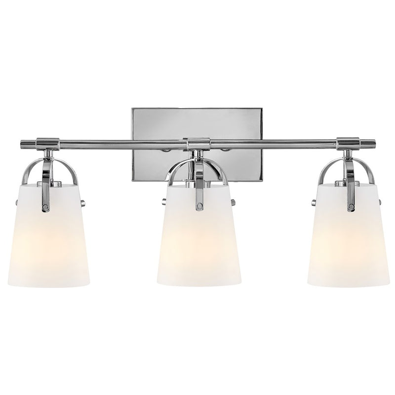 Hinkley Lighting Foster 3 Light Vanity, Chrome/Etched Opal - 5133CM-OP