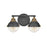 Hinkley Lighting Fletcher Interior Bath Vanity Bath Vanity Light | Black | Traditional Vanity Light Above the Bathroom Mirror | Damp Rated | 5172BK