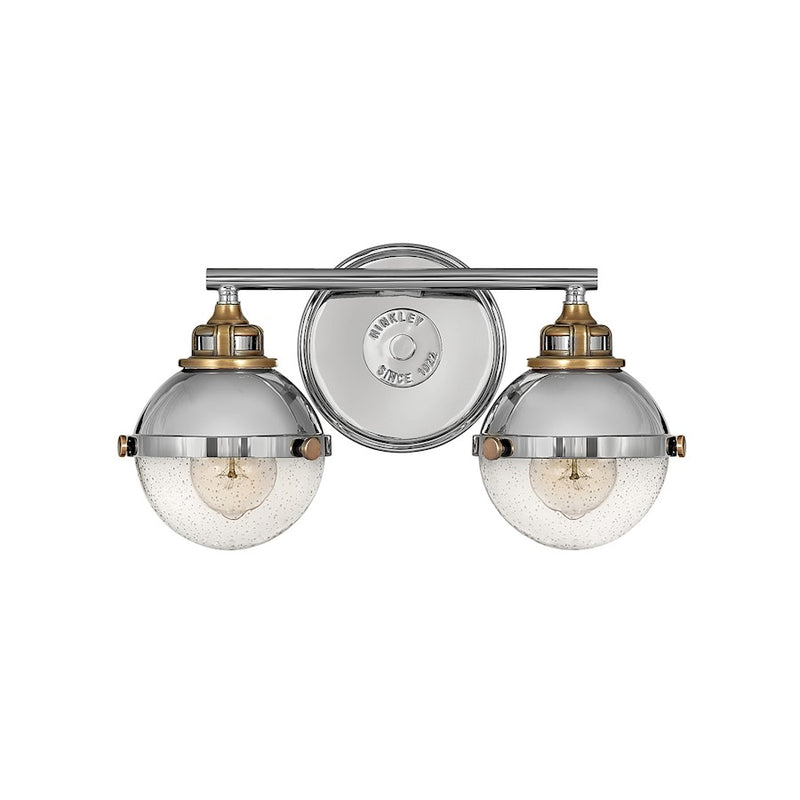 Hinkley Lighting Fletcher Interior Bath Vanity Bath Vanity Light | Black | Traditional Vanity Light Above the Bathroom Mirror | Damp Rated | 5172BK