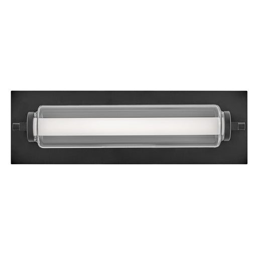 Hinkley Lighting Lucien LED 5" Vanity, Black/Clear/Etched Opal - 52020BK