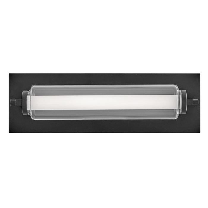 Hinkley Lighting Lucien LED 5" Vanity, Black/Clear/Etched Opal - 52020BK