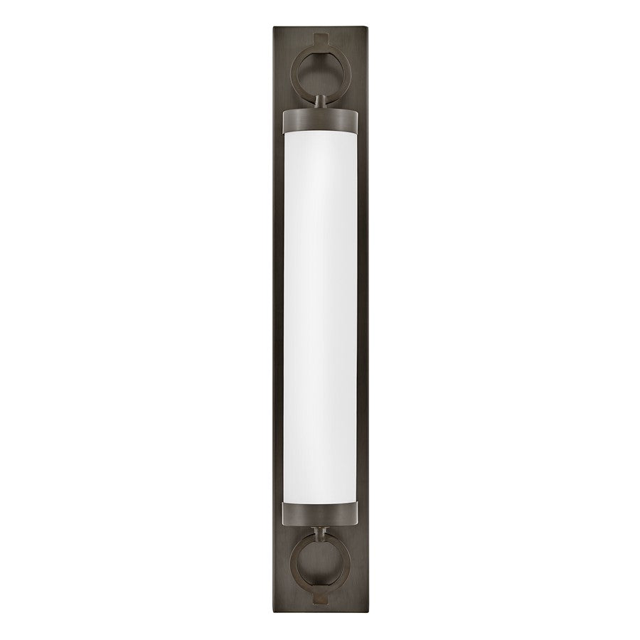 Hinkley Lighting Baylor LED 30" Vanity, Black Oxide/Etched Opal - 52293BX