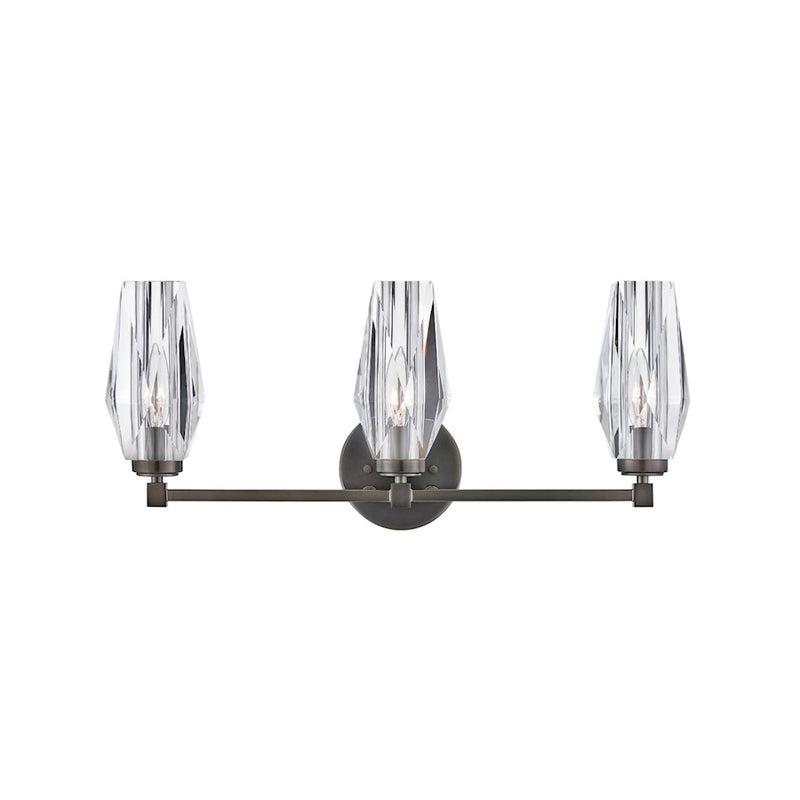 Hinkley Lighting Ana 3-Light Vanity Light | Black Oxide Finish | Modern Vanity Light Above the Bathroom Mirror | Damp Rated Installation | 52483BX