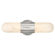 Hinkley Ibiza 16in 1-Light Vanity Light | Modern Polished Nickel Steel and Cloudstone Glass | Bathroom Vanity | 4.5 x 16 x 5 in | Model 52510PN-LED