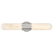 Hinkley Ibiza 24in 1-Light LED Bath Vanity | Modern Polished Nickel Steel and Cloudstone Glass | Bathroom Vanity Light | 4.5 x 24 x 5 | Model 52512PN-LED
