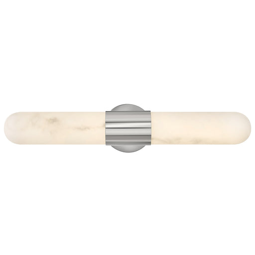 Hinkley Ibiza 24in 1-Light LED Bath Vanity | Modern Polished Nickel Steel and Cloudstone Glass | Bathroom Vanity Light | 4.5 x 24 x 5 | Model 52512PN-LED