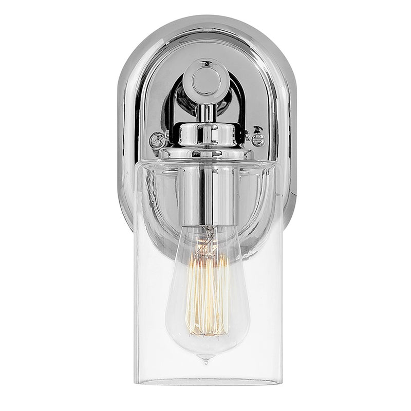Hinkley Halstead 1-Light Wall Sconce | Traditional Rustic Heritage Brass Steel and Clear Glass | Bathroom Vanity & Hallway Accent | 6.5 x | Model 52880HB
