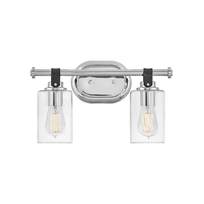 Hinkley Halstead 32in 4-Light Vanity | Traditional Rustic Heritage Brass Steel and Clear Glass | Bathroom Vanity & Powder Room | 6 x 32 x | Model 52884HB