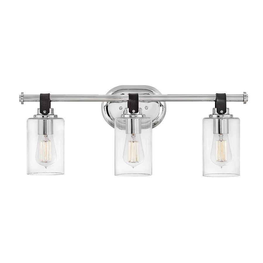 Hinkley Lighting Halstead 2-Light Vanity Light | Chrome Finish | Traditional Vanity Light Above the Bathroom Mirror | Hardwired Damp Rated | 52882CM