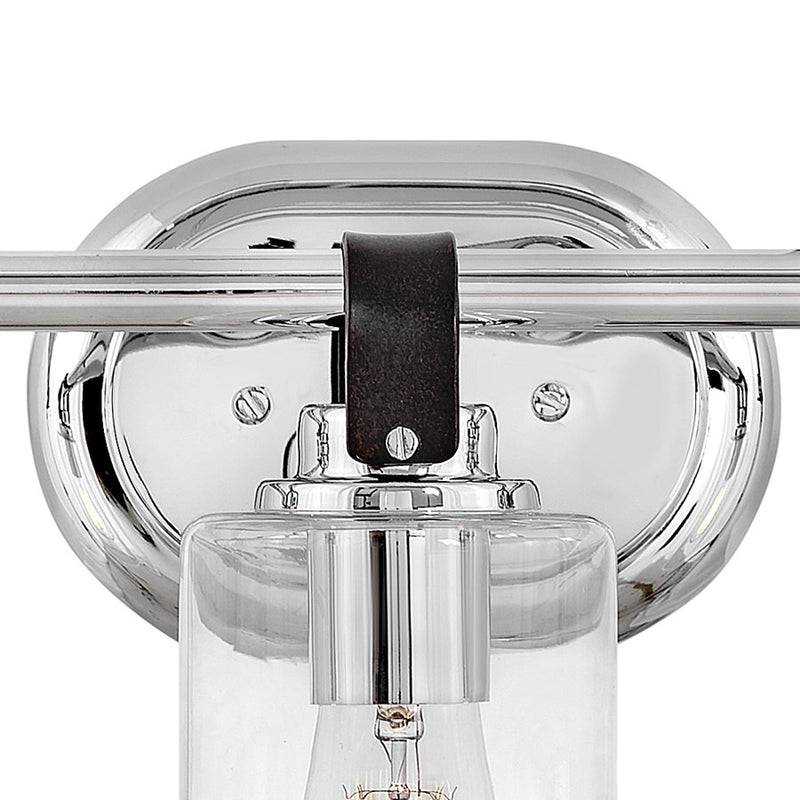 Hinkley Halstead 32in 4-Light Vanity | Traditional Rustic Heritage Brass Steel and Clear Glass | Bathroom Vanity & Powder Room | 6 x 32 x | Model 52884HB