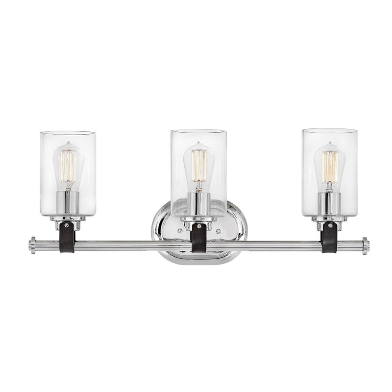 Hinkley Halstead 32in 4-Light Vanity | Traditional Rustic Heritage Brass Steel and Clear Glass | Bathroom Vanity & Powder Room | 6 x 32 x | Model 52884HB