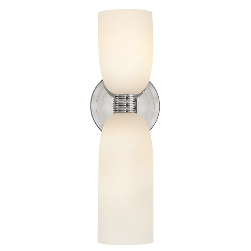 Hinkley Lighting Tallulah 2Lt Sconce, Polished Nickel/Etched Opal