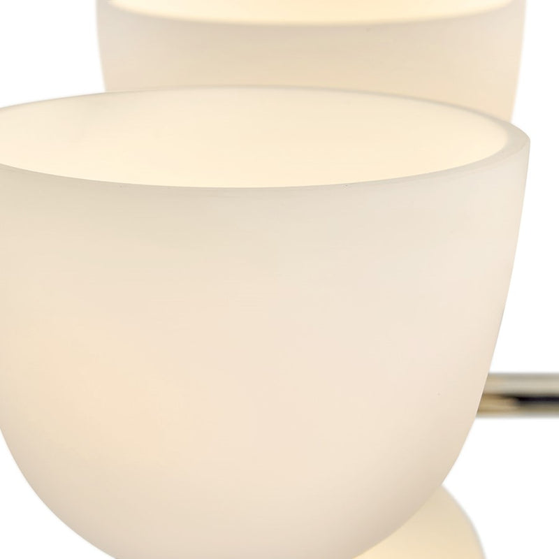 Hinkley Lighting Tallulah 4-Light Vanity Light | Polished Nickel | Etched Opal Glass Shade | Modern Vanity Light | Hardwired Damp Rated | 52962PN-LL
