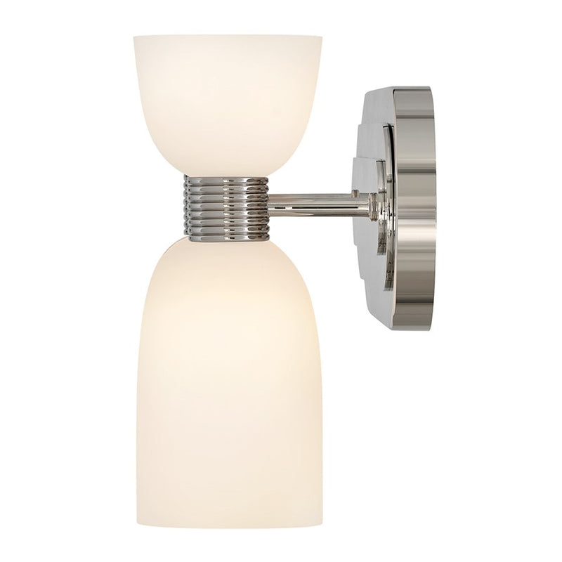 Hinkley Lighting Tallulah 4-Light Vanity Light | Polished Nickel | Etched Opal Glass Shade | Modern Vanity Light | Hardwired Damp Rated | 52962PN-LL