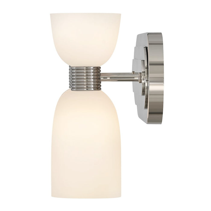 Hinkley Lighting Tallulah 4-Light Vanity Light | Polished Nickel | Etched Opal Glass Shade | Modern Vanity Light | Hardwired Damp Rated | 52962PN-LL