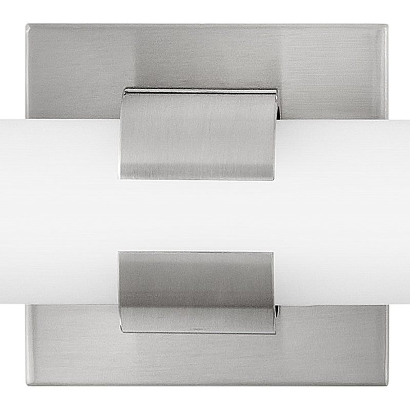Hinkley Lighting Aiden 22" Vanity Light | Brushed Nickel Finish | Etched White Glass Shade | Modern Vanity Light Above the Bathroom Mirror | 53062BN