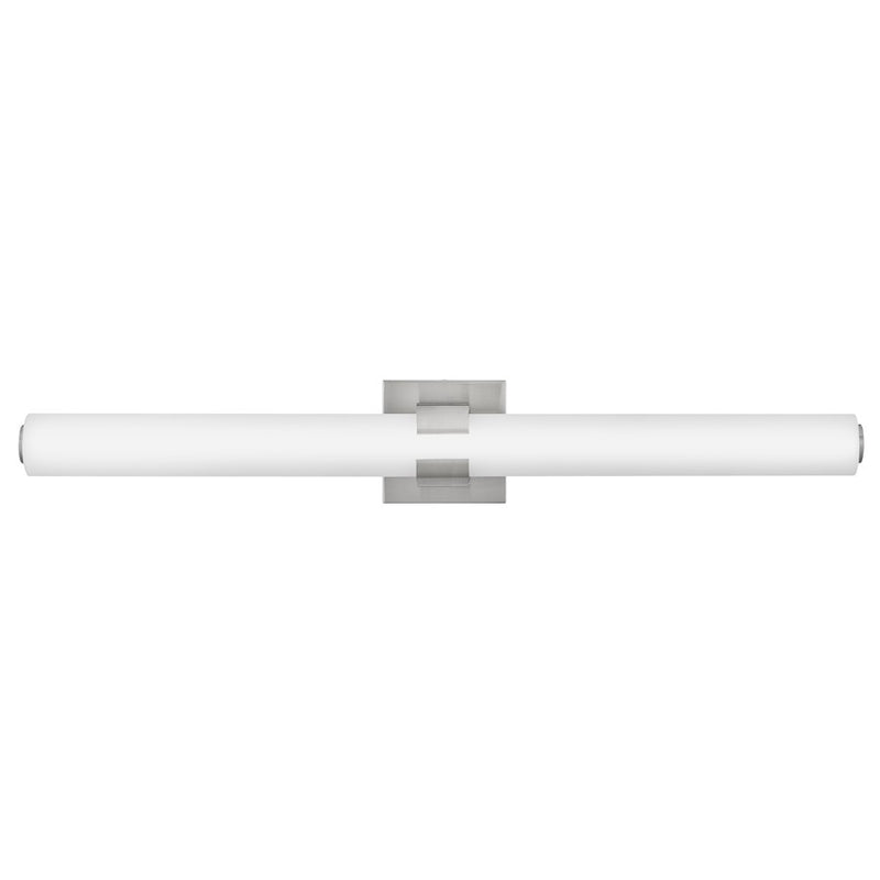 Hinkley Aiden 31in 1-Light LED Vanity Light | Modern Brushed Nickel Steel and Etched White Glass | Bathroom Vanity | 3.75 x 31.25 x 4.75 in | Model 53063BN