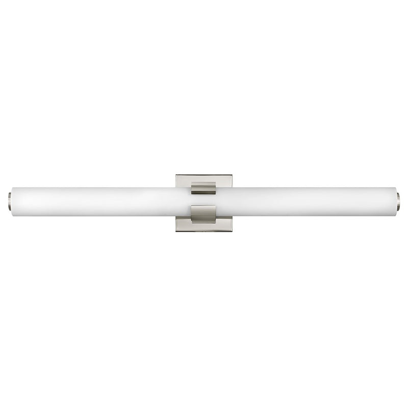 Hinkley Aiden 31in 1-Light LED Vanity Light | Modern Polished Nickel Steel and Etched White Glass | Bathroom Vanity | 3 x 31 x 4 in | Model 53063PN