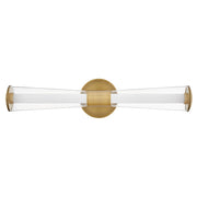 Hinkley Lighting Elin LED Vanity, Lacquered Brass/Clear - 53102LCB