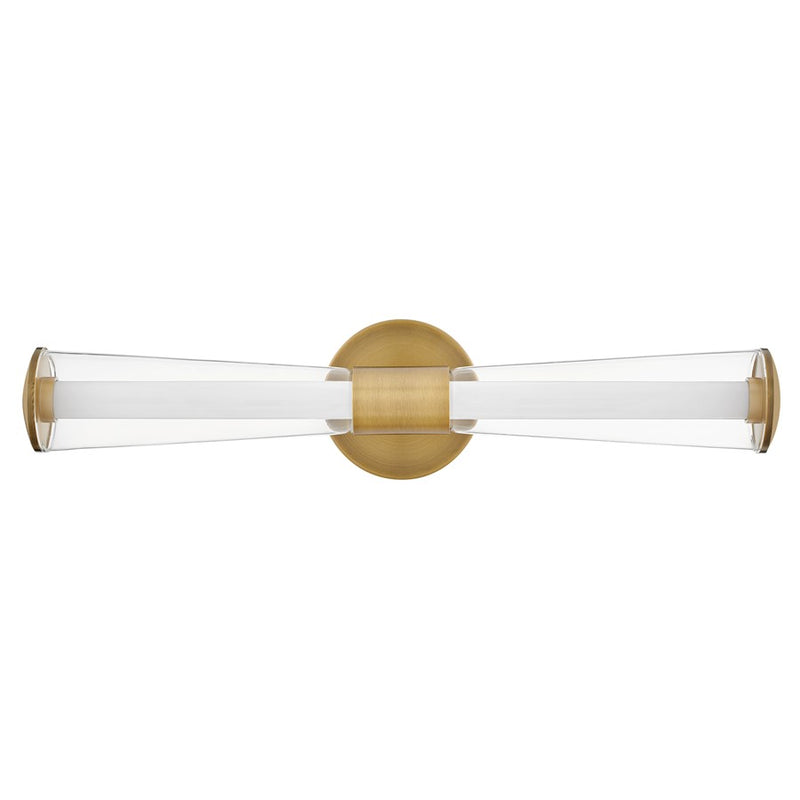 Hinkley Lighting Elin LED Vanity, Lacquered Brass/Clear - 53102LCB
