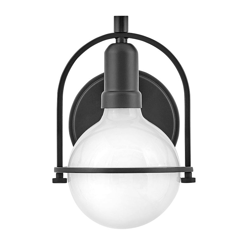 Hinkley Somerset 7.5in 1-Light Vanity Light | Transitional Heritage Brass Steel and Clear Vintage Bulb | Bathroom Vanity & Powder Room | Model 53770HB