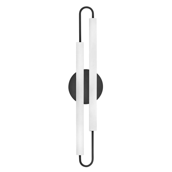 Hinkley Lighting Eos Vanity Light | Black | Etched Glass Shade | Modern Vanity Light Above the Bathroom Mirror | Damp Rated Installation | 53860BK