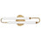 Hinkley Lighting Eos Vanity Light | Lacquered Brass Finish | Etched Glass Shade | Modern Vanity Light | Damp Rated Hardwired Installation | 53860LCB