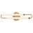 Hinkley Lighting Eos Vanity Light | Lacquered Brass Finish | Etched Glass Shade | Modern Vanity Light | Damp Rated Hardwired Installation | 53860LCB