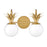 Hinkley Lighting Palma 2-Light Bath Vanity Light | Heritage Brass Finish | Transitional Vanity Light Above the Bathroom Mirror | Damp Rated | 54152HB