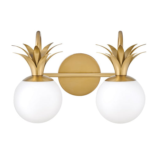 Hinkley Lighting Palma 2-Light Bath Vanity Light | Heritage Brass Finish | Transitional Vanity Light Above the Bathroom Mirror | Damp Rated | 54152HB
