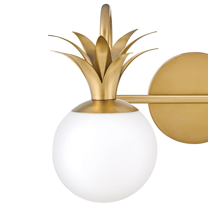 Hinkley Lighting Palma 2-Light Bath Vanity Light | Heritage Brass Finish | Transitional Vanity Light Above the Bathroom Mirror | Damp Rated | 54152HB