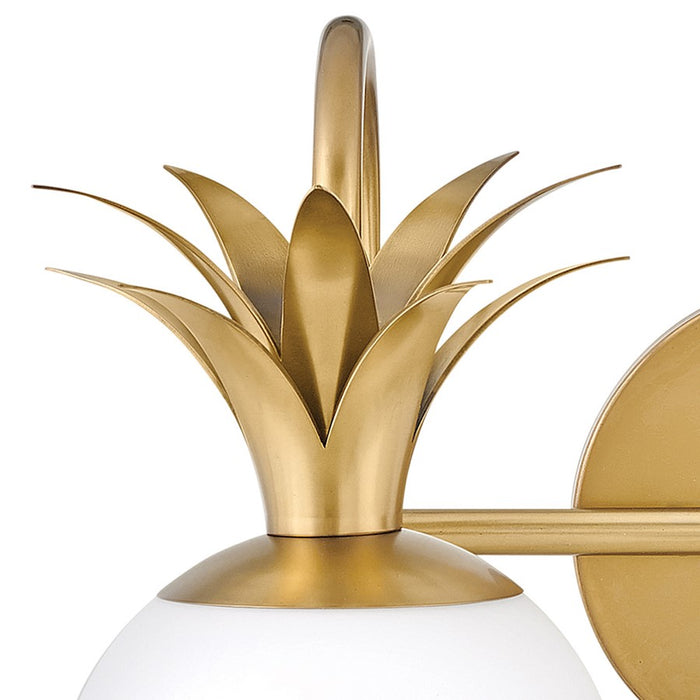 Hinkley Lighting Palma 2-Light Bath Vanity Light | Heritage Brass Finish | Transitional Vanity Light Above the Bathroom Mirror | Damp Rated | 54152HB