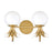 Hinkley Lighting Palma 2-Light Bath Vanity Light | Heritage Brass Finish | Transitional Vanity Light Above the Bathroom Mirror | Damp Rated | 54152HB