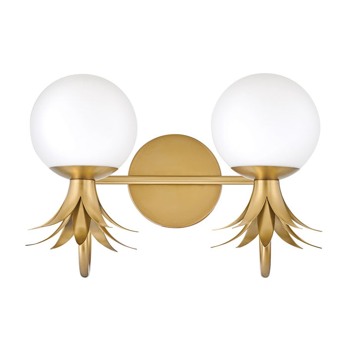 Hinkley Lighting Palma 2-Light Bath Vanity Light | Heritage Brass Finish | Transitional Vanity Light Above the Bathroom Mirror | Damp Rated | 54152HB