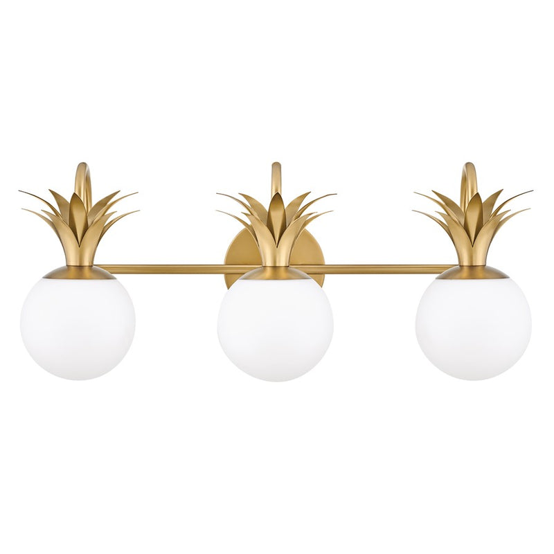 Hinkley Lighting Palma 3-Light Bath Vanity Light | Heritage Brass Finish | Transitional Vanity Light Above the Bathroom Mirror | Damp Rated | 54153HB